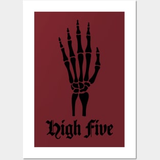 High Five Skeleton Posters and Art